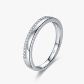MODIAN 925 Sterling Silver Classic Simple Stackable Simple Finger Ring Pave Setting CZ For Women Party Fine Jewelry Gifts