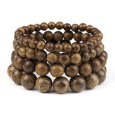 6/8/10/12mm Men Vintage Bracelet Original Wooden Beads Meditation Prayer Buddha Stretch Bracelets&Bangle Women Yoga Jewelry Gift