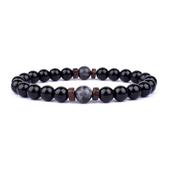 Volcanic Stone Bracelet for Men Lava Wooden 8mm Beads Bracelet Tibetan Buddha Wrist Chain Women Men Jewelry Gift New Bracelets