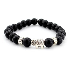 2018 New Natural Stone Bead Buddha Bracelets For Women Men Jewelry Black Lava Druzy Gift Bracelets Elephant Bangles Pulseras