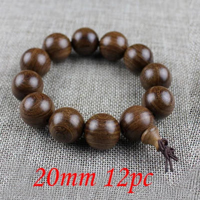 Yanqi 6-20mm wood sandalwood prayer beads elastic bracelet men jewelry Authentic African Buddha wood bead bracelet beads