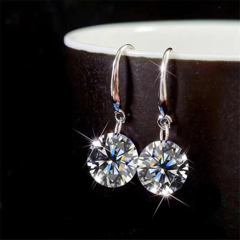 D VVS1 Moissanite Drop Earrings For Women GRA Certified Diamond Hanging Earrings Wedding Jewelry S925 Silver Plated PT950