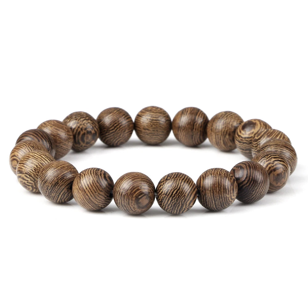 Natural Wooden Beads Bracelet Tibetan Buddha Rosary Handmade Bracelets Men and Women Yoga Meditation Prayer Beaded Jewelry Gifts