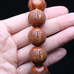 Tibetan Buddhist bracelet Men's 20mm solid wood rosary beads