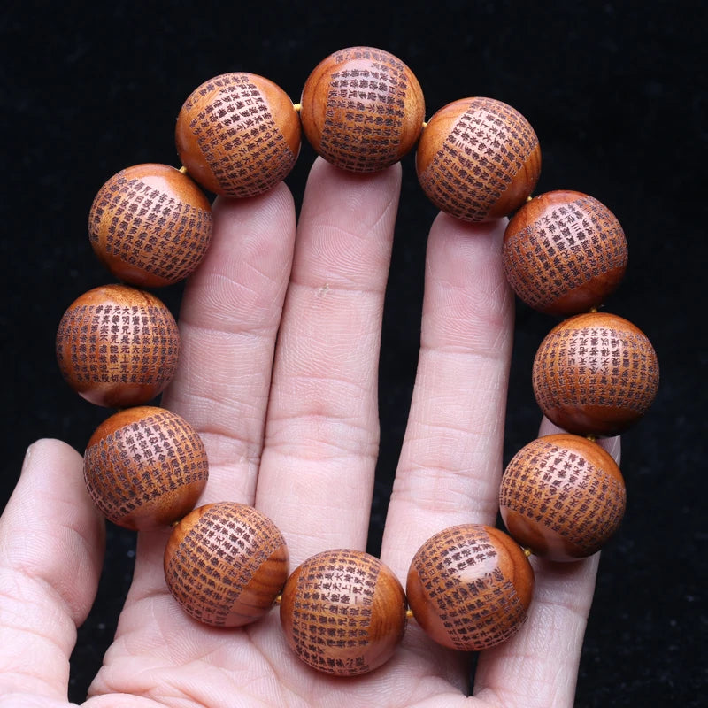 Tibetan Buddhist bracelet Men's 20mm solid wood rosary beads