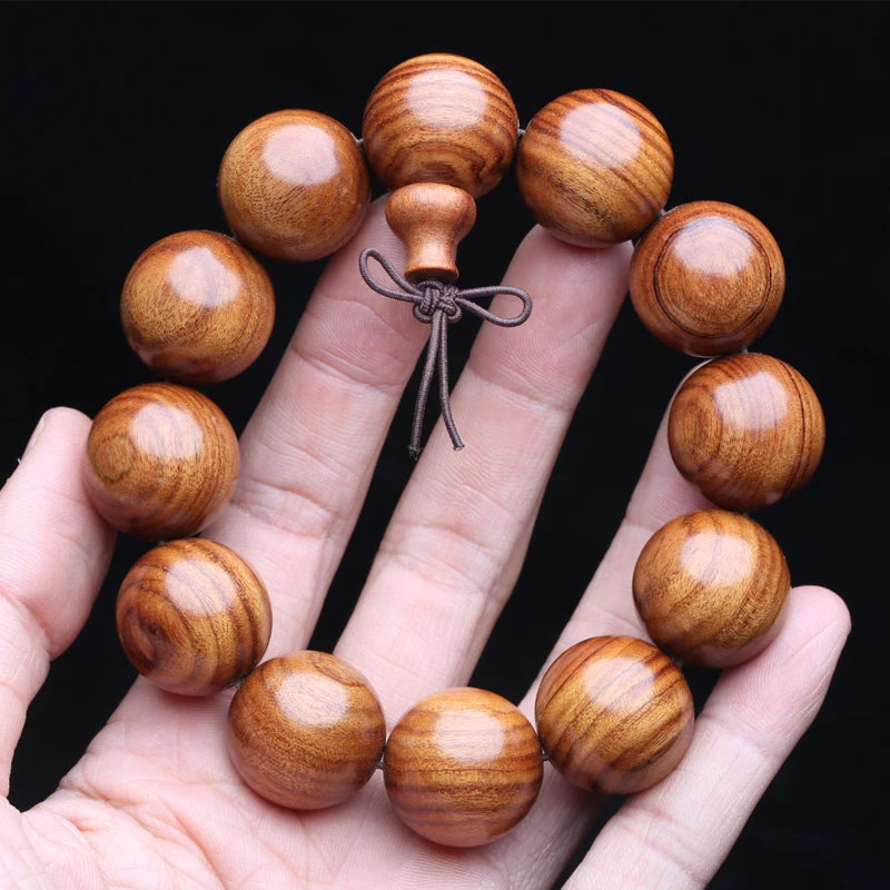 Tibetan Buddhist bracelet Men's 20mm solid wood rosary beads