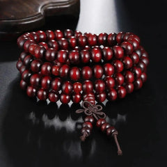 6mm Natural Sandalwood Buddhist Beads Bracelets 108 Beads Buddha Meditation Prayer Wood Beaded Bracelet layer Bangles Men Women