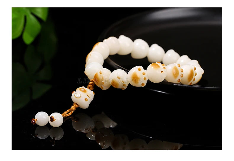 Change Better Natural Bodhi Root Cat Claw Lucky Pendant Bracelet Women Girl Birthday Gift Lovely Carved Bead Handstring Jewelry