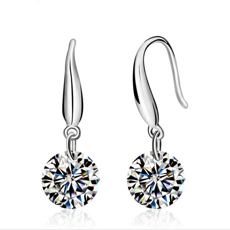 D VVS1 Moissanite Drop Earrings For Women GRA Certified Diamond Hanging Earrings Wedding Jewelry S925 Silver Plated PT950