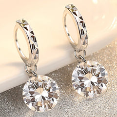 1CT Moissanite Long Drop Earrings For Women 925 Sterling Silver Brilliant Lab Diamond Brides Bridesmaid Dangling Earrings