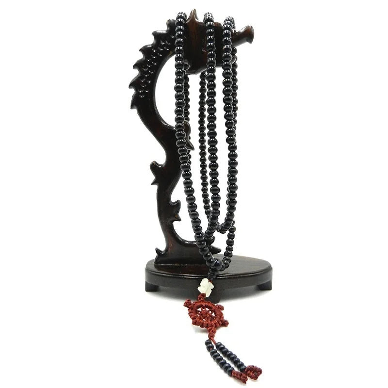 Tibetan Sandalwood Buddhist Buddha 216 Prayer Beads Mala Bracelet/Necklace