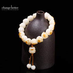 Change Better Natural Bodhi Root Cat Claw Lucky Pendant Bracelet Women Girl Birthday Gift Lovely Carved Bead Handstring Jewelry