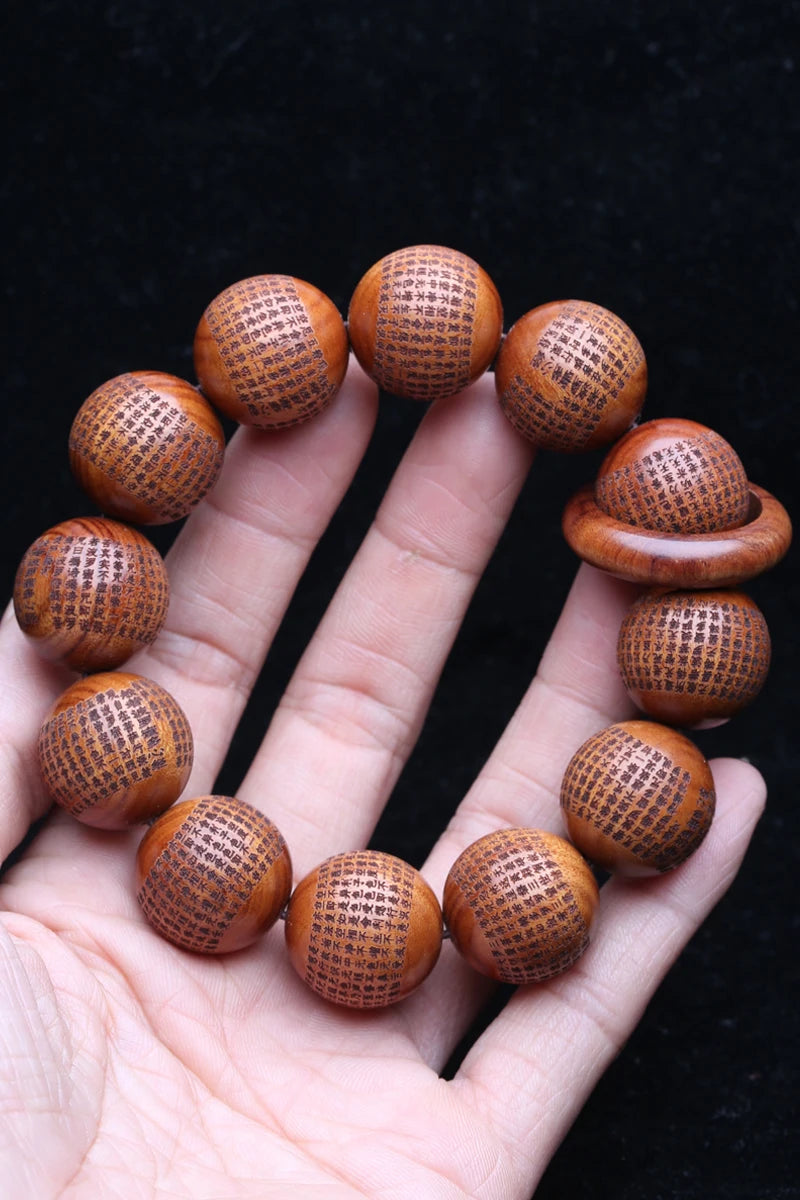 Tibetan Buddhist bracelet Men's 20mm solid wood rosary beads